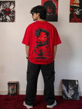 Zuno Zyra Dragon Oversized White T-Shirt
