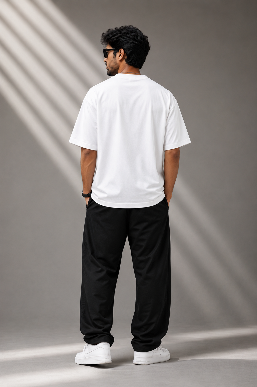 Zuno Zyra Lion Embroidery Oversized Tee – White