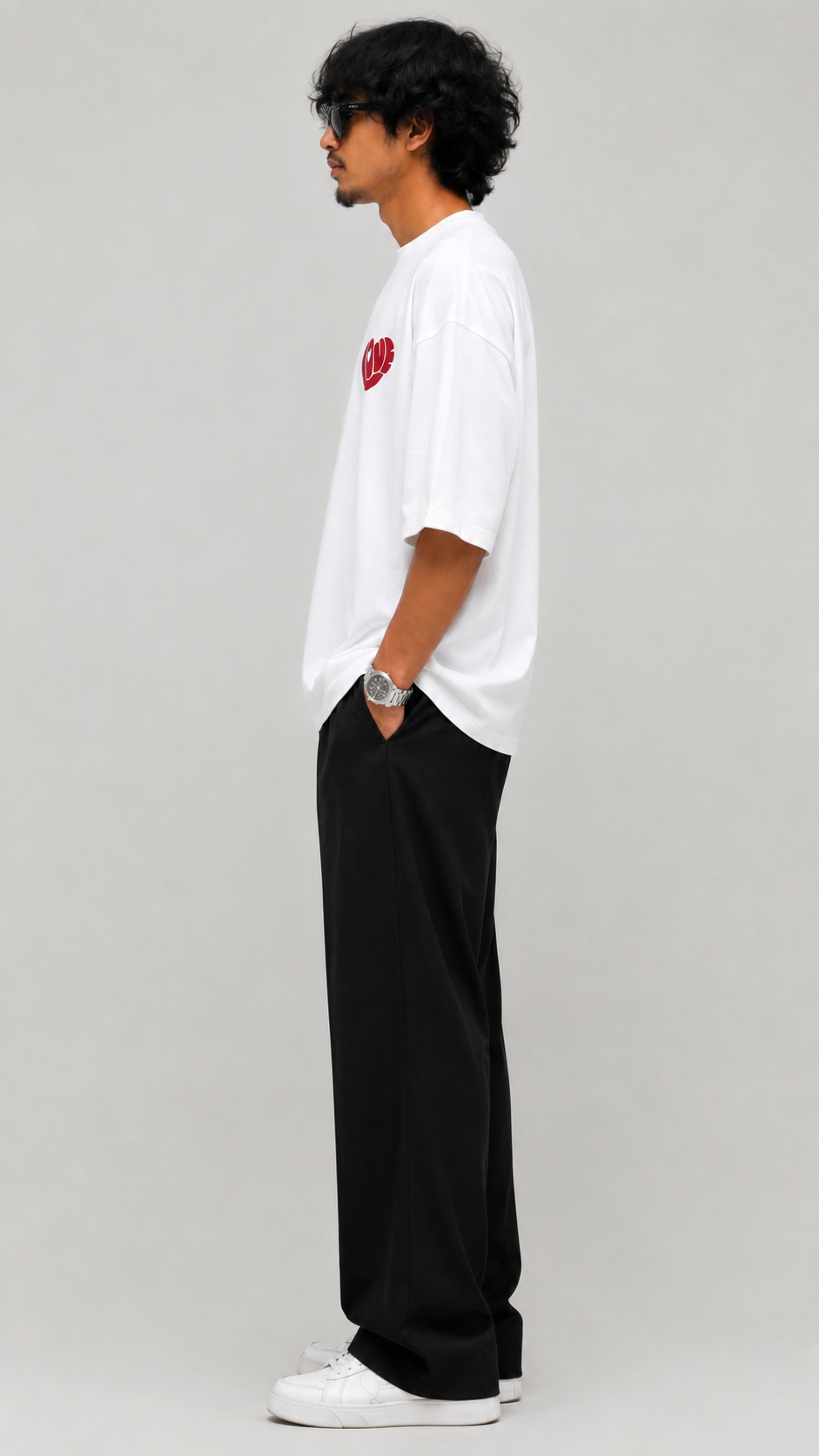 Heart Embroidery Premium T-Shirt