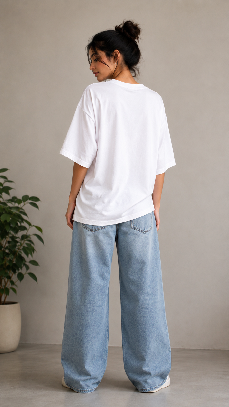 Heart Embroidery Oversized T-Shirt