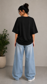 Heart Embroidery Oversized T-Shirt
