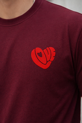 Heart Embroidery Premium T-Shirt