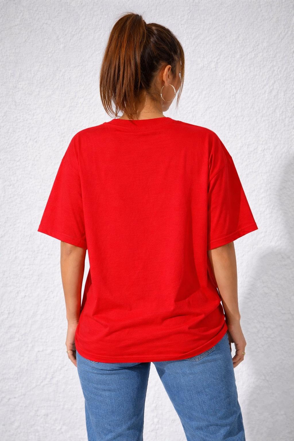 Oversized Graphic T-Shirt – Face Line Art Print