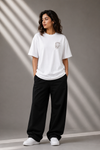 Zuno Zyra Lion Embroidery Oversized Tee – White