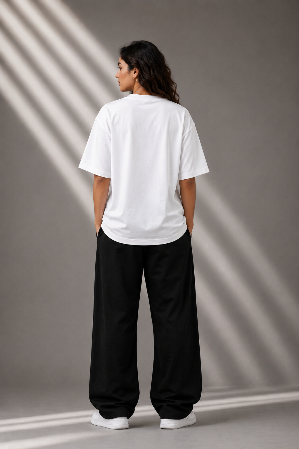 Zuno Zyra Lion Embroidery Oversized Tee – White