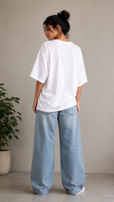 Heart Embroidery Oversized T-Shirt