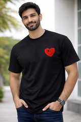 Heart Embroidery Premium T-Shirt