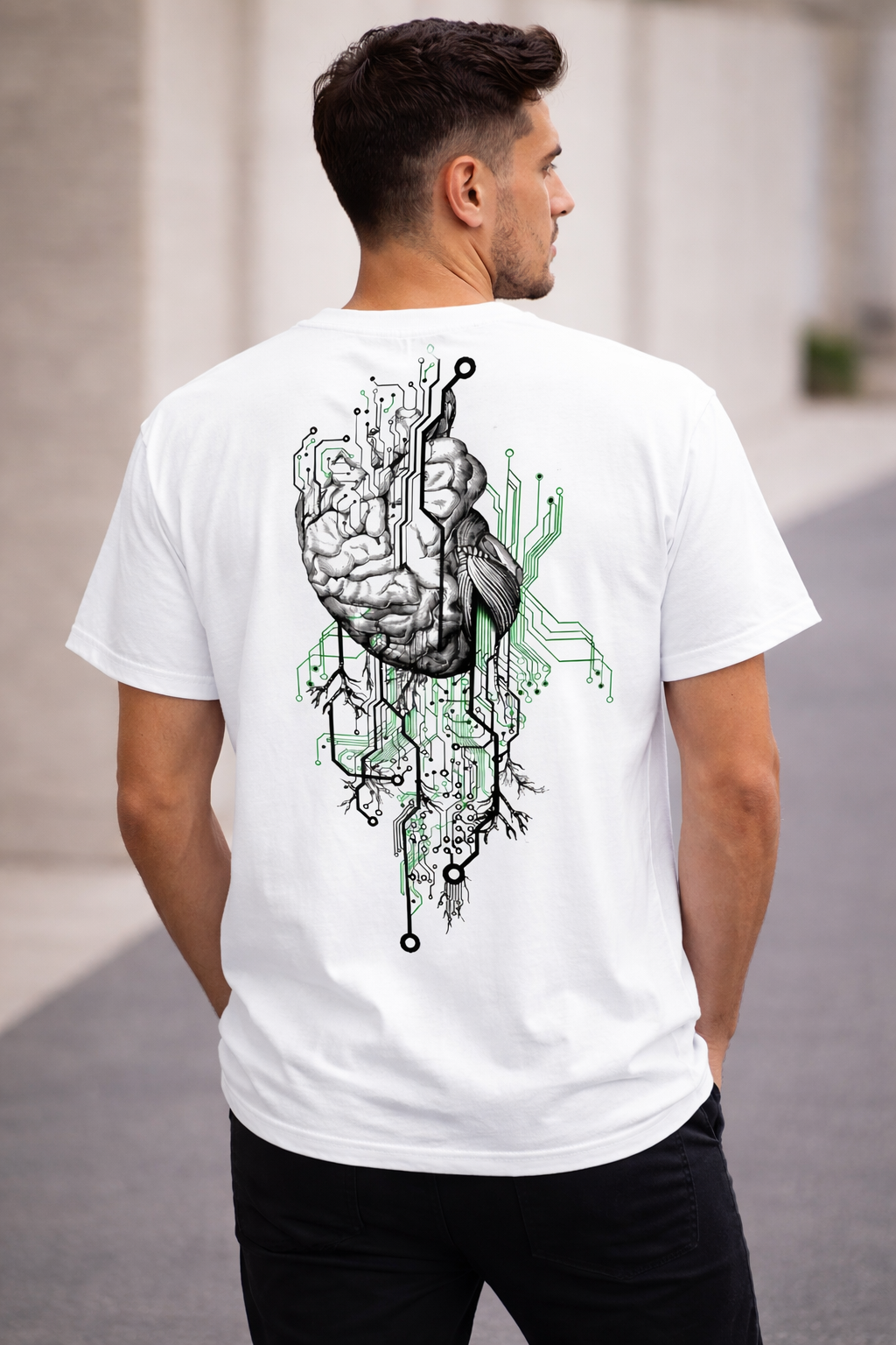 Tech Brain Circuit Oversized T-Shirt
